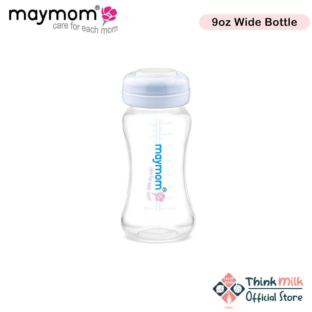 Maymom Wide Neck Milk Storage Collection Bottle with SureSeal Sealing Disk