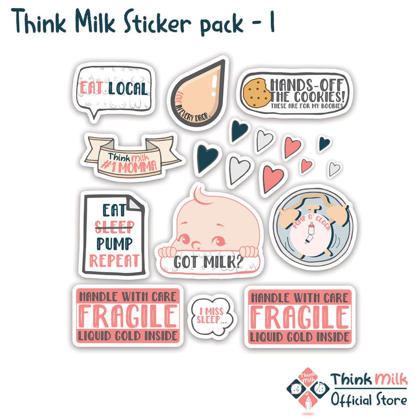 Think Milk Breastfeeding Sticker Pack
